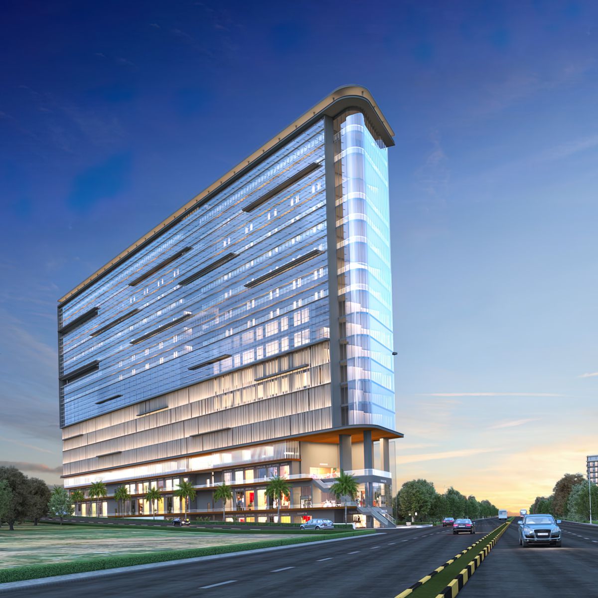 one place baner pune commercial property facade offered by quest real advisors